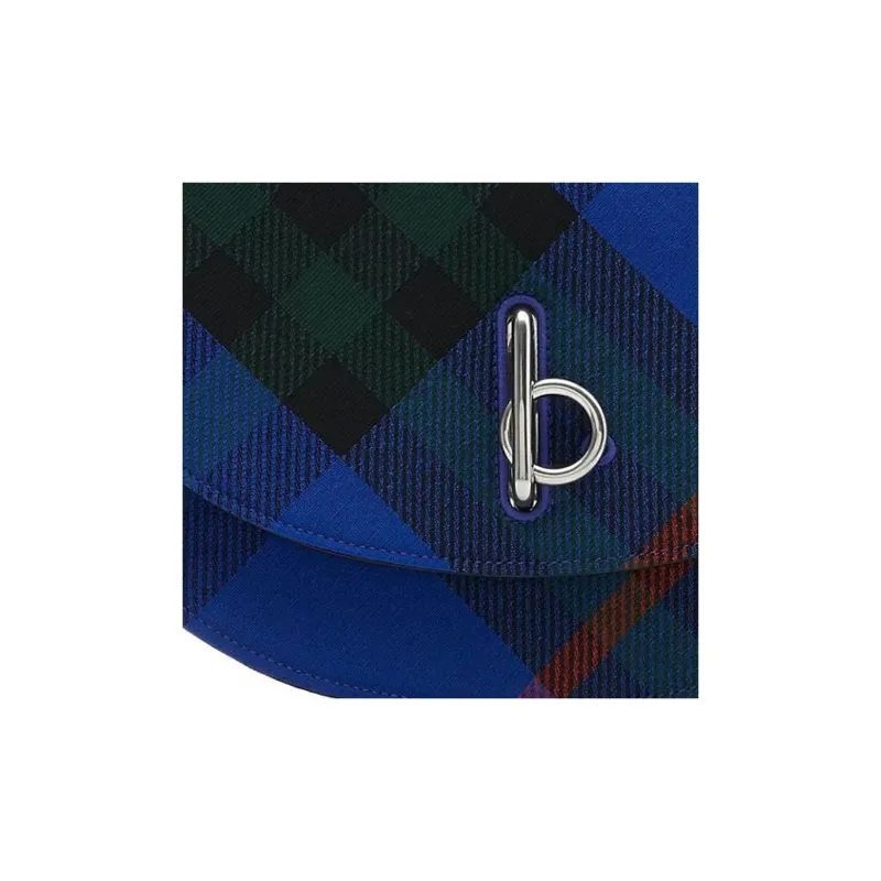 Burberry Rocking Horse Cotton Crossbody Bag Shoulder Bag Women's Knight Blue-4