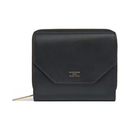 Balenciaga Calfskin Wallet Women's Black