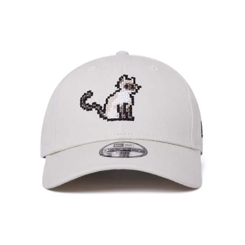 New Era Cotton, Polyester Baseball Caps Kids' Light Gray-1