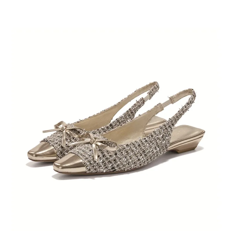 JOSINY Casual Single Shoes Women's Light Gold/Silver-2