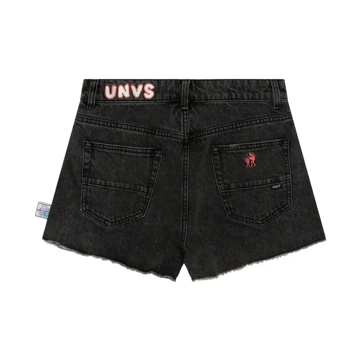 Aape Denim Shorts Women's Black-1