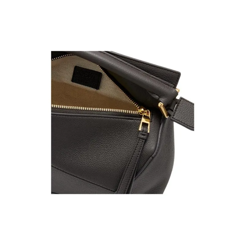 LOEWE Puzzle Soft Grain Cow Leather Shoulder Bag, Crossbody Bag, Handbag Trumpets Women's Dark Gray-7