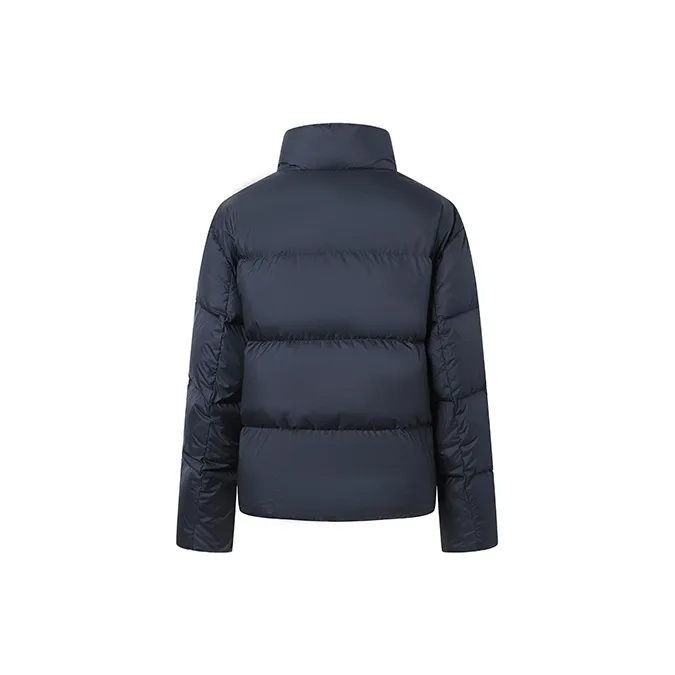 SylphlikeLoli Solid Color Stand Collar Loose Fit Thickened Cropped Down Jacket Women's-8