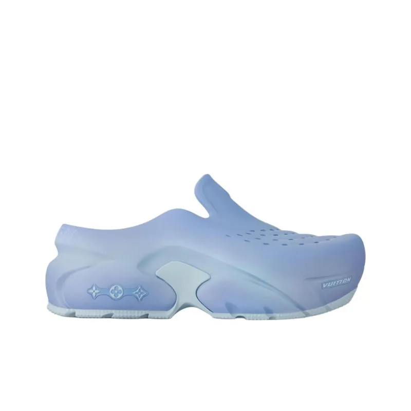 LOUIS VUITTON Shark Clogs Men's Blue-1