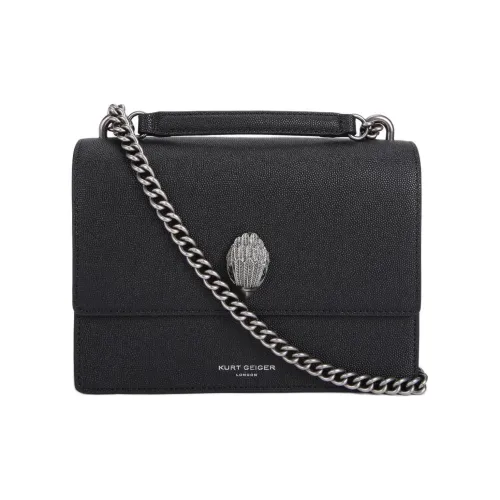 Kurt Geiger London Fish Paste Embossed Cow Leather Shoulder Bag Crossbody Bag Women's Black