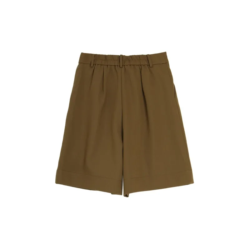 SETIROM Casual Shorts Women's Dark Coffee-1