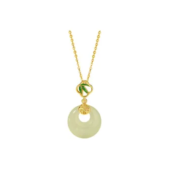 DAISY BEAUTY Hetian Jade Necklaces Pale Greenish-White Jade Women's
