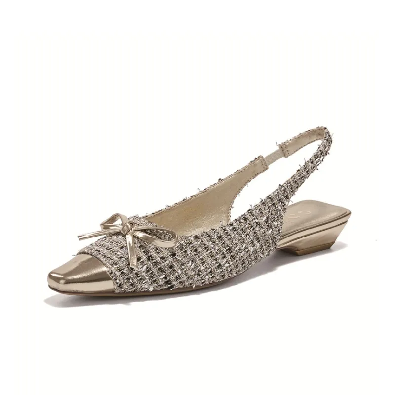 JOSINY Casual Single Shoes Women's Light Gold/Silver-1