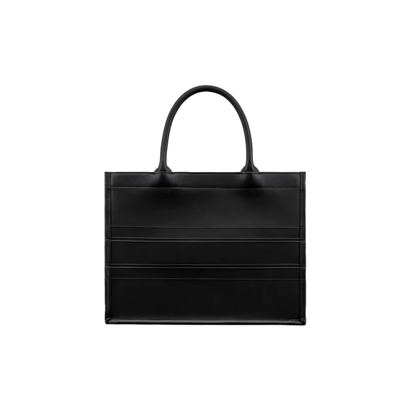 DIOR BookTote Cow Leather Tote Bag Shopping Bag Handbag Small Size Women's Black-2
