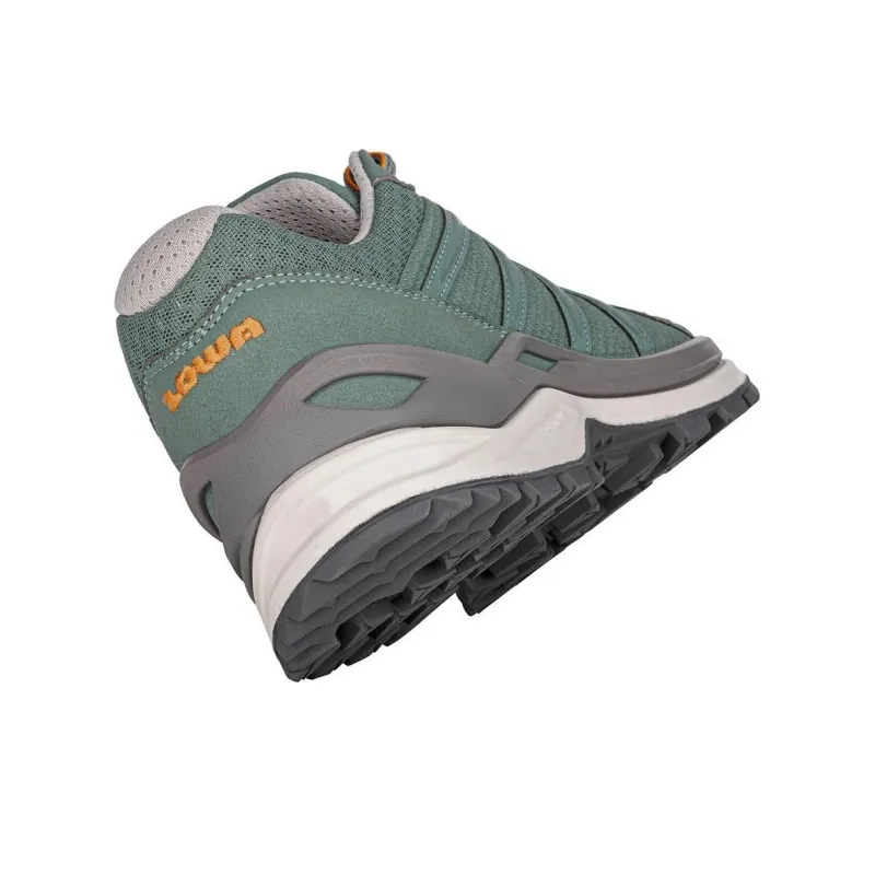 Lowa INNOX PRO GTX Lo Cushioning Wear-Resistant Low-Top Trekking Shoes Women's Green Gray-4