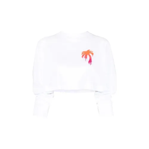 PALM ANGELS Crop Tops Women's White