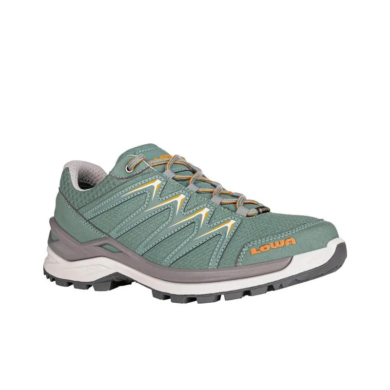 Lowa INNOX PRO GTX Lo Cushioning Wear-Resistant Low-Top Trekking Shoes Women's Green Gray-2