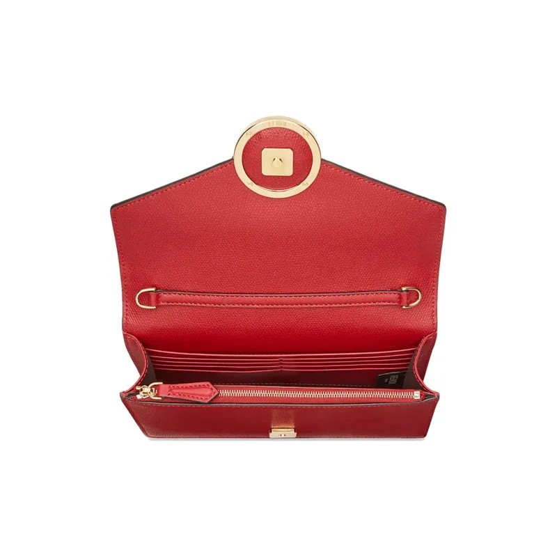 FENDI F Is Fendi Multicolor Calfskin Shoulder Bag Mini Women's Brown/Red-3