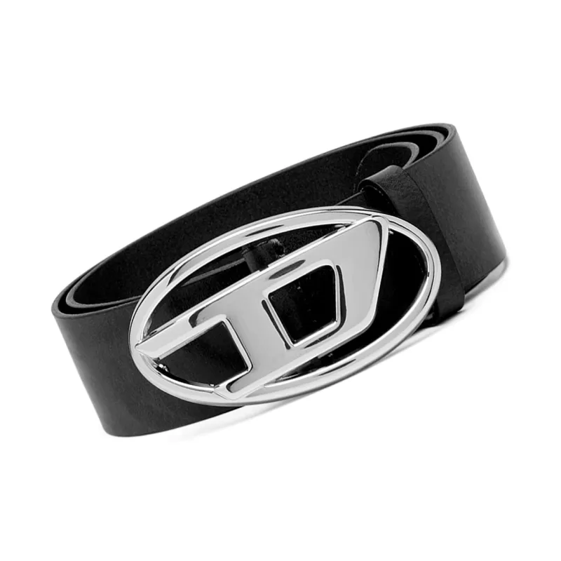 DIESEL Leather D Buckle Belt-2