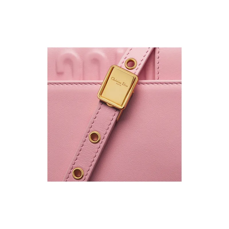 DIOR 30 Montaigne Cow Leather Shoulder Bag Crossbody Bag Regular Women's Peach Pink-5