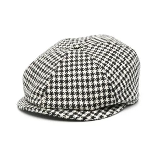 Tagliatore Jonny Houndstooth Flat Cap