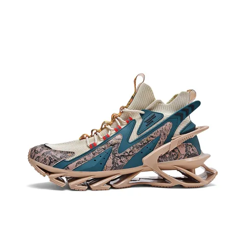 PNKE Cushioning Anti-Slip Wear-Resistant Breathable Height Increasing High-Top Casual Shoes Men's