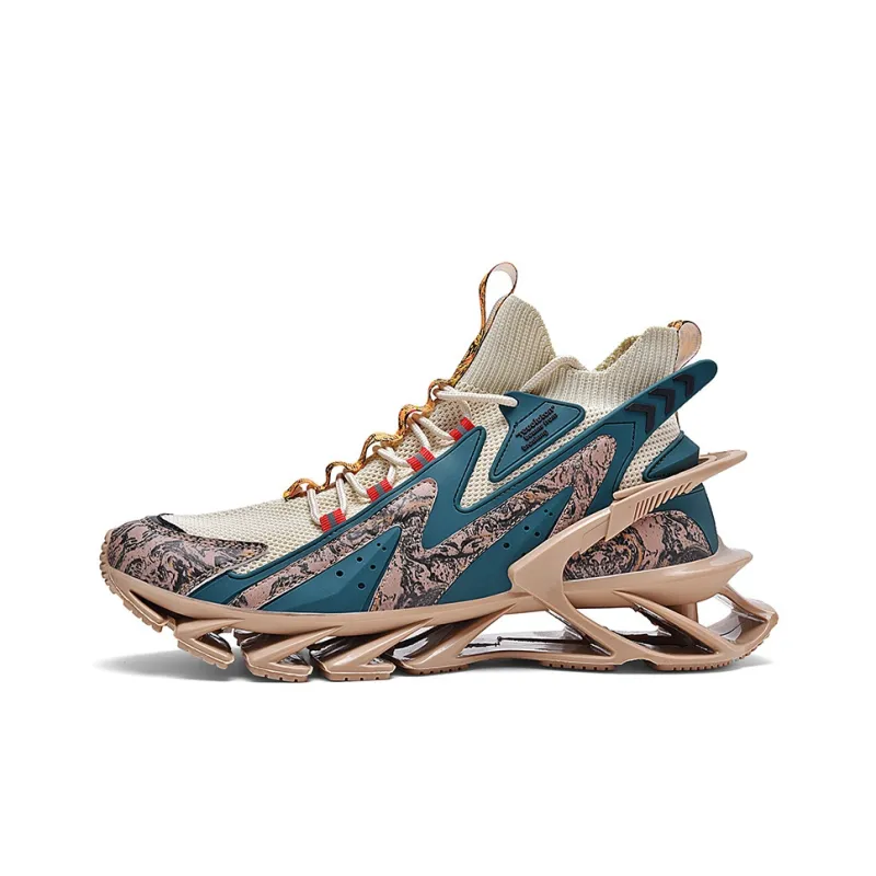 PNKE Cushioning Anti-Slip Wear-Resistant Breathable Height Increasing High-Top Casual Shoes Men's-0