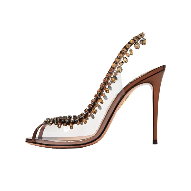 AQUAZZURA Temptation 105mm Crystal-embellished Sandals-0