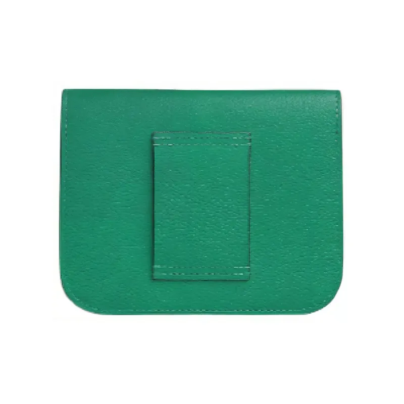 HERMES Constance Slim Evercolor Calfskin Wallet Fanny Pack Women's U4 Vert Vertigo Dazzling Green & Velour Green-1