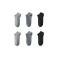 6 Pack (2 Light Gray+2 Dark Gray+2 Black)