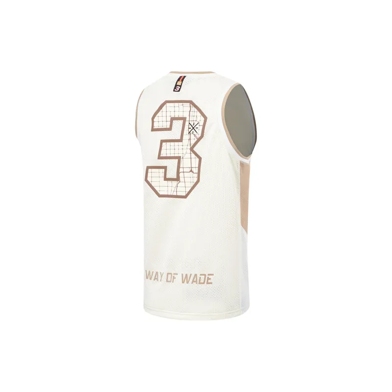 LiNing Wade Collection Basketball Jersey Unisex Ecru-1