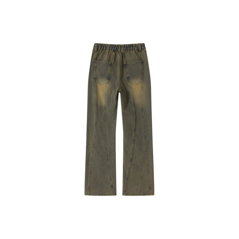 PAINT STAIN Jeans Unisex Yellow Mud-13