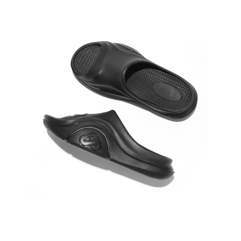 Cool Bucket Cloud Series EVA Massage Slide Slippers Unisex Meteor Black-3