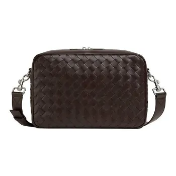 Bottega Veneta Intrecciato Calfskin Crossbody Bag Medium Size Men's Gummies