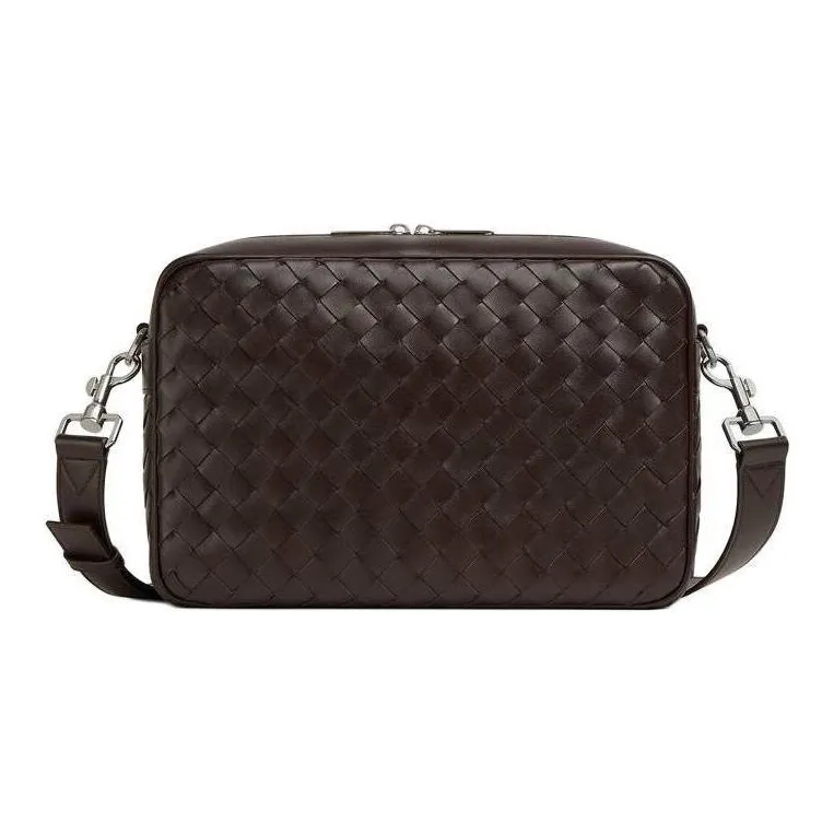 Bottega Veneta Intrecciato Calfskin Crossbody Bag Medium Size Men's Gummies-0