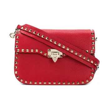 Valentino Cow Leather Crossbody Bag Shoulder Bag Women's Red