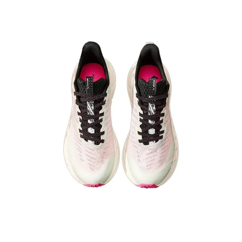 Anta Cushioning Wear Resistant Low Top Trail Running Running Shoes Women's Light Green Black Pink-2