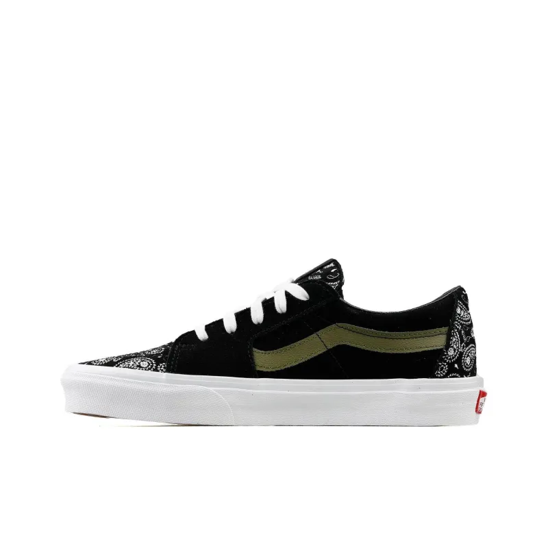 Vans Sk8 Low Paisley Suede Black Green-0