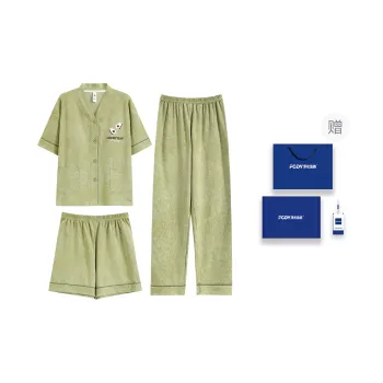 Floating Light Islands Pajama Set Women's Box Grass Green
