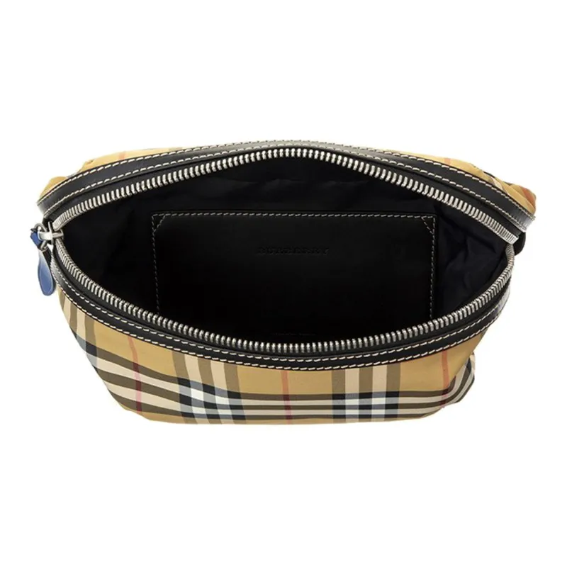 Burberry Vintage Calfskin One Shoulder Crossbody Bag, Sling Bag, Fanny Pack Medium Size Men's Archive Beige-3