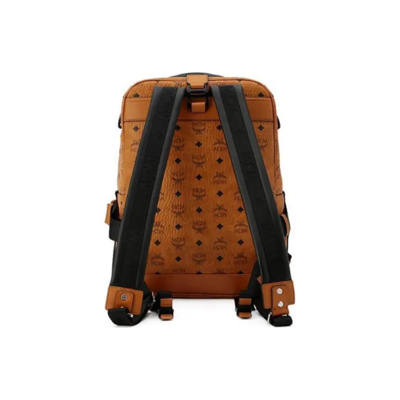 MCM Jemison Backpack & Belt Bag Visetos Cognac-1