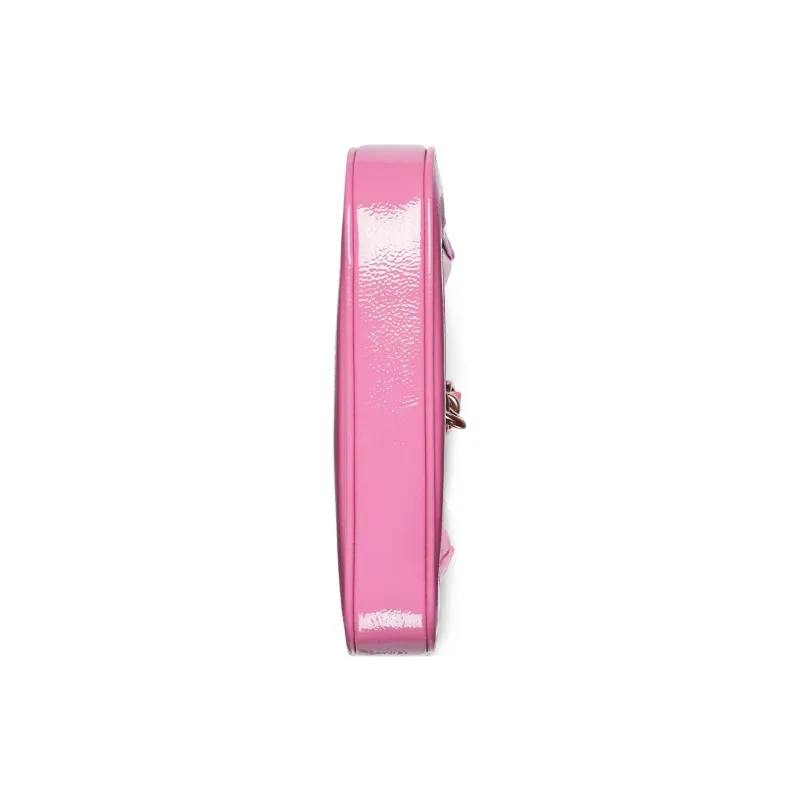 GUCCI Patent Leather Crossbody Bag, Shoulder Bag Women's Pink-4