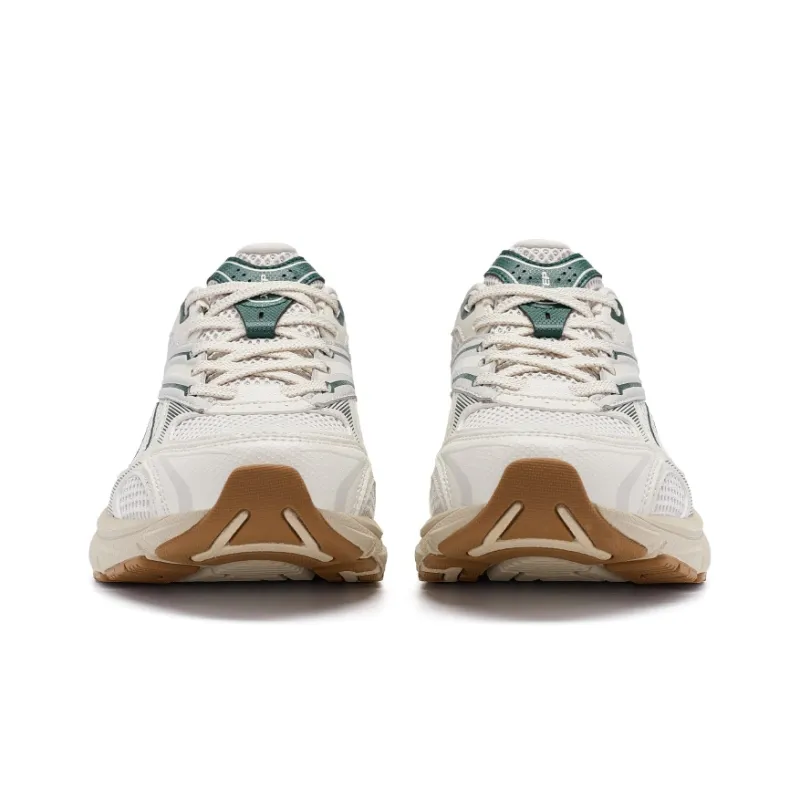 XTEP Small Basque Lightweight Low Top Casual Shoes Women's White Sand Gray/Forest Green-5