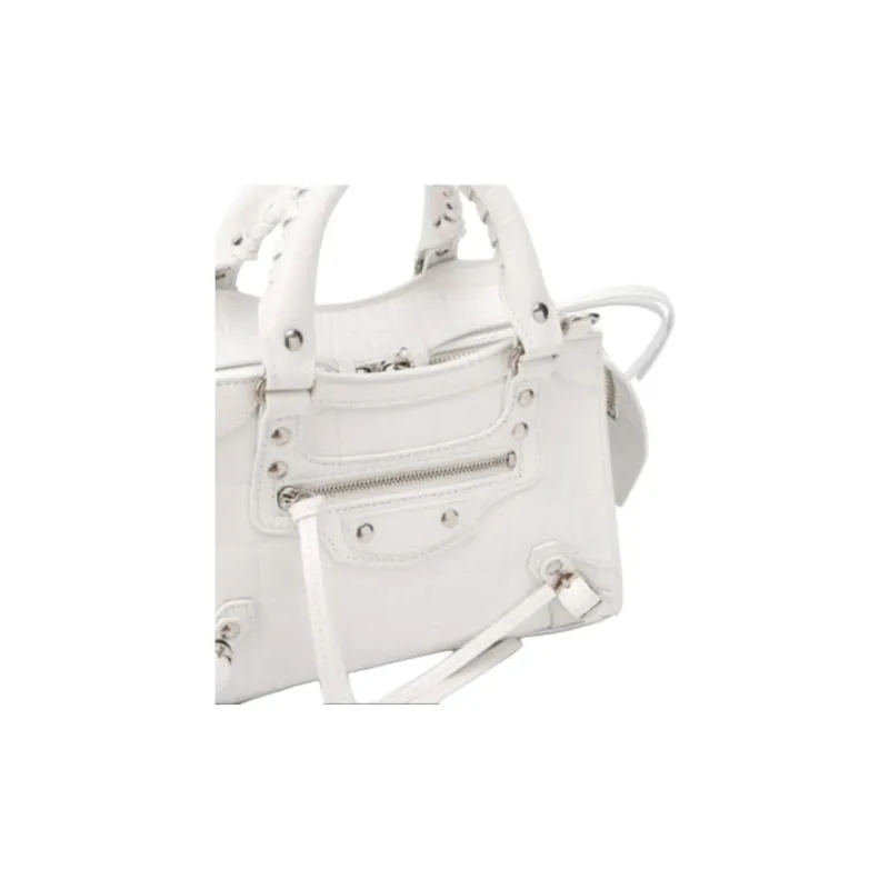 Balenciaga Neo Classic Cow Leather Shoulder Bag Crossbody Bag Handbag Mini Women's White-2