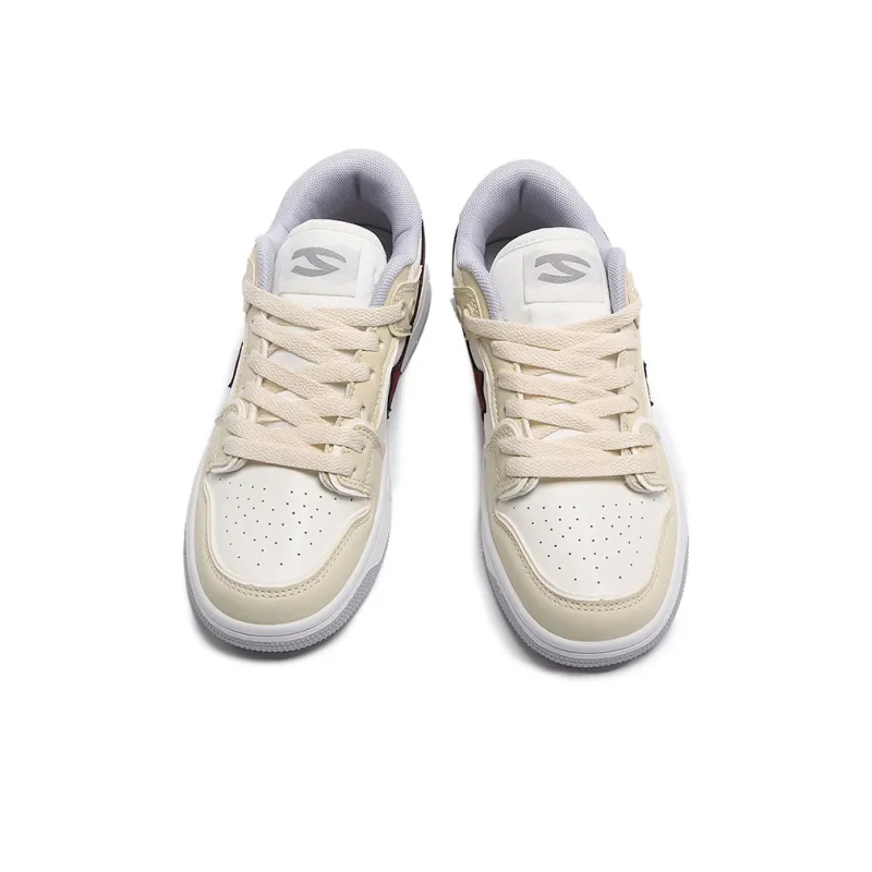 GQWE Anti Slip And Wear Resistant Breathable Low Top Chinese Fashion Trend Star Skateboard Shoes Unisex Beige Apricot-4