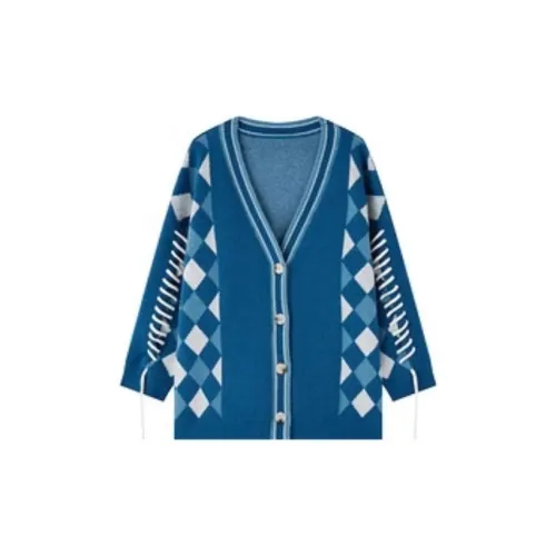 Asuka and new sake Knitwear Women's Multicolor Turkish Blue QH07