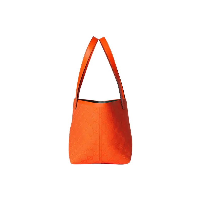 GUCCI GG Canvas Tote Bag Shopping Bag Shoulder Bag Handbag Small Size Unisex Orange-2