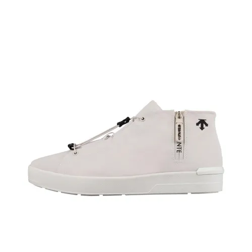 DESCENTE Wayser CE MID 24.1 Cushioning, Wear Resistant Mid Top Skateboard Shoes Unisex White