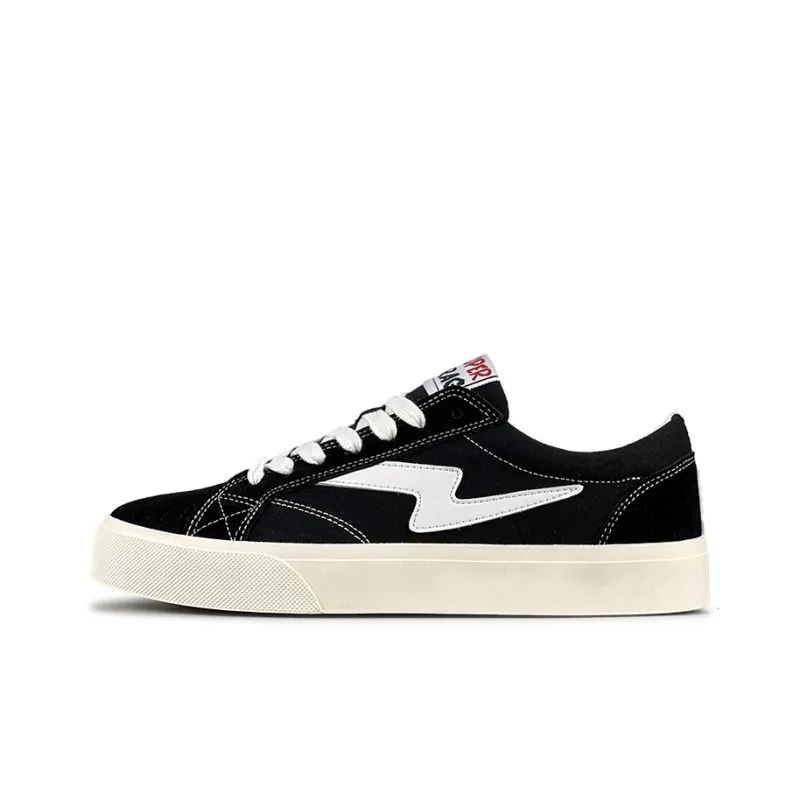 LuzaoT SUPER DRAG Abrasion Resistant Low Top Canvas Shoes Unisex Black White-0
