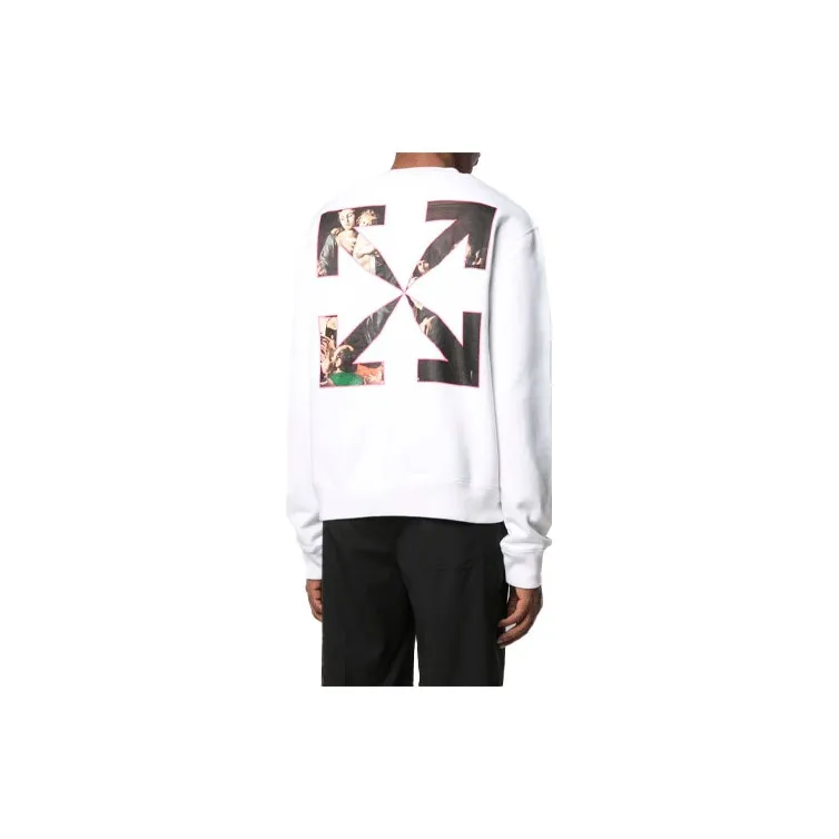 OFF WHITE Sprayed Caravagg Slim Crewneck-1