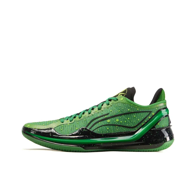 LINING Blade 4V2 Basketball Shoes Men Low Top Grass Green/Scallion Green-0