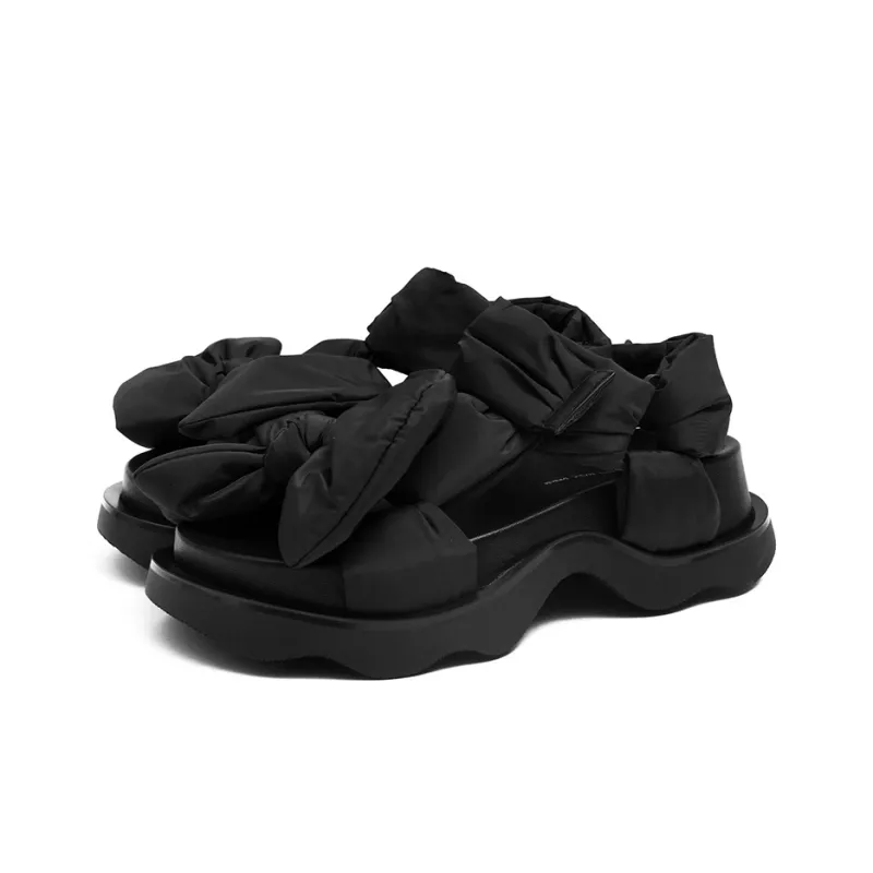 KMD Strap Sandals 6cm Women's Black-1
