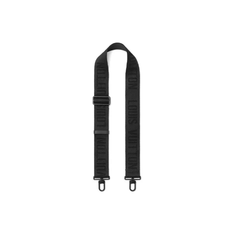LOUIS VUITTON Canvas Coated Cow Leather Patchwork Trim Portable Crossbody Bag Shoulder Bag Men's Black-4