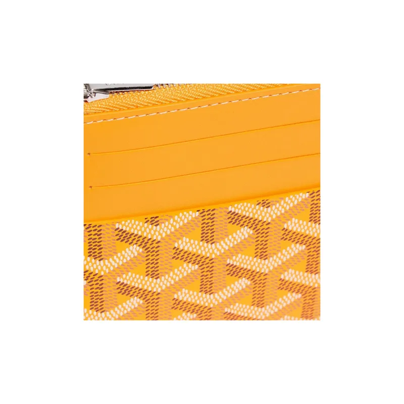 GOYARD Insert Louise Canvas With Leather Wallet Unisex Yellow-3