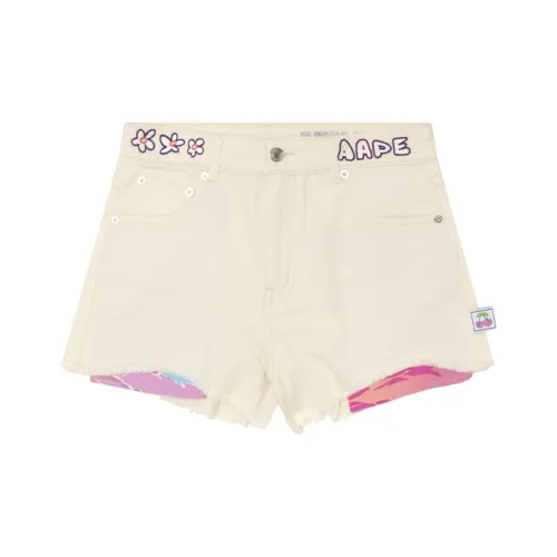 Aape Denim Shorts Women's Off-White IVX